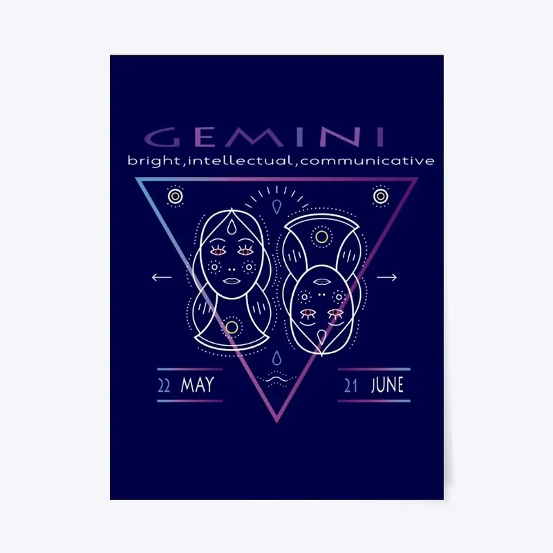 Gemini T-shirts with zodiac signs. 