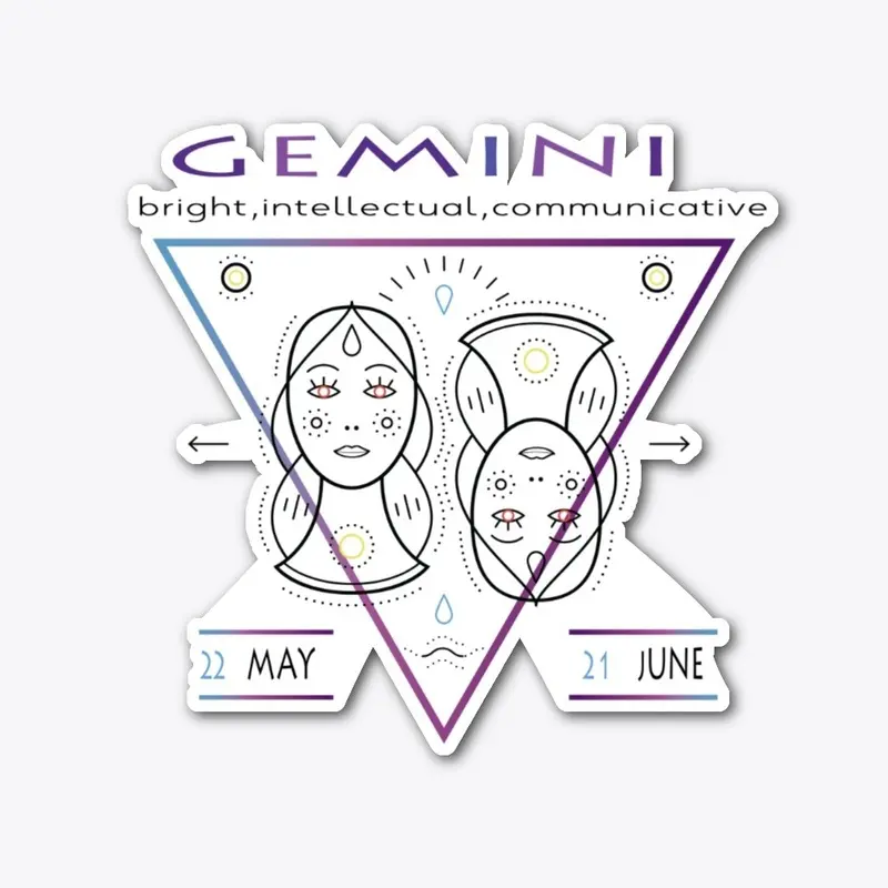 Gemini T-shirts with zodiac signs. 