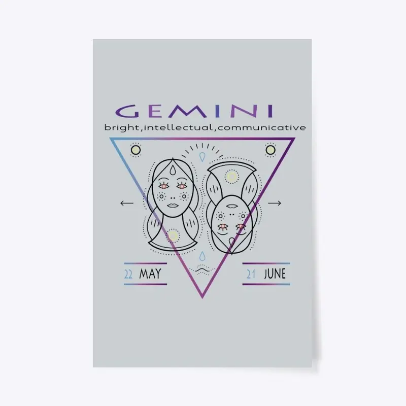 Gemini T-shirts with zodiac signs. 